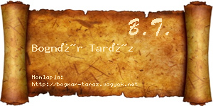 Bognár Taráz névjegykártya